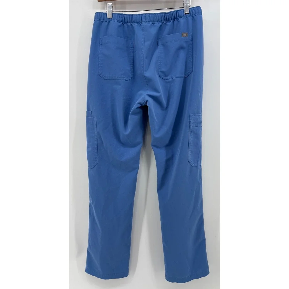 FIGS Cairo Cargo Straight Leg Scrub Pants Men's Medium Blue Technical Collection